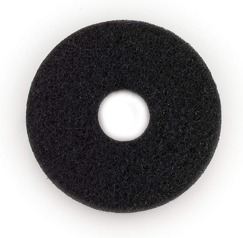 Oreck Commercial 437.071 Strip Orbiter Pad, 12" Diameter, Black for ORB550MC Orbiter Floor Machine - Image 1