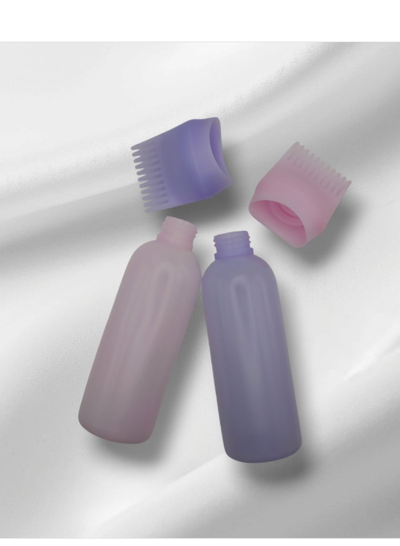 Generic 3 Piece Hair Dye Applicator Bottle With Brush White/Purple/Pink 17x4.5cm - Image 3