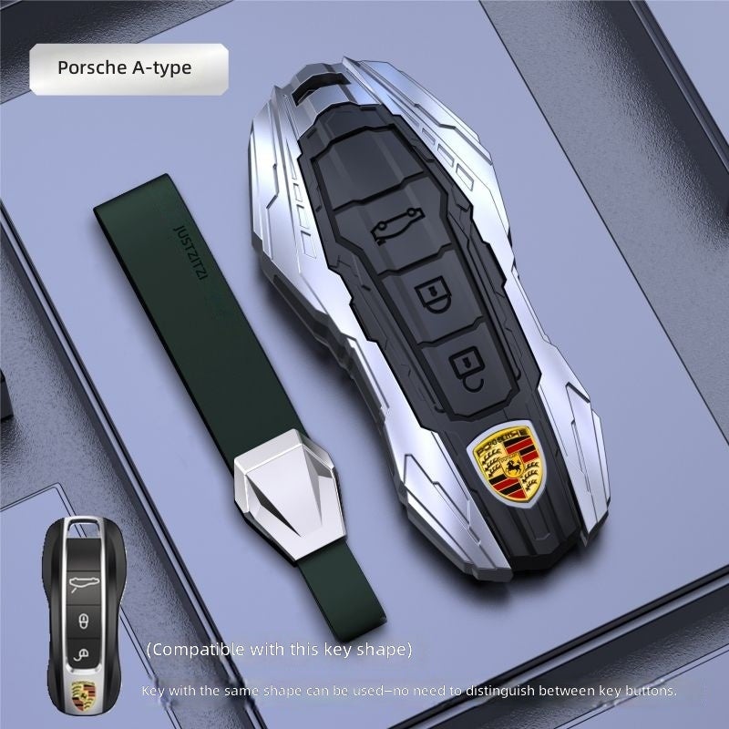 بورشه غطاء مفتاح سيارة مناسب لسيارات بورش كايين وباناميرا، غطاء واقٍ شامل لسيارات ماكان و718، وغطاء لسيارات تايكان و911 - Image 1