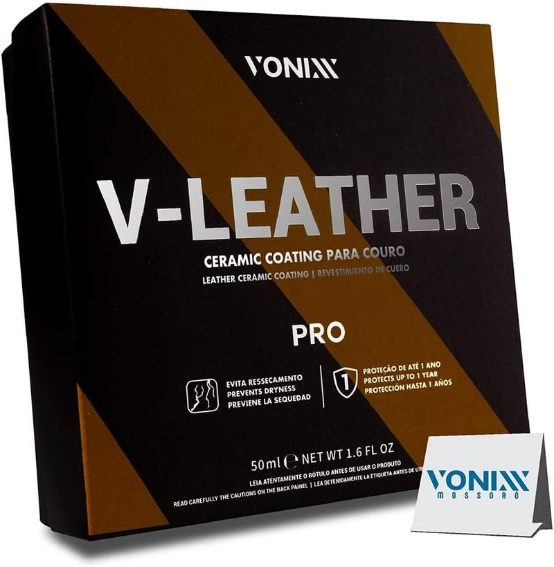 Vonixx طلاء سيراميك فونيكس VLeather 16 أونصة سائلة 50 مل حماية تصل إلى 1 سنة مقاومة عالية للأشعة فوق البنفسجية منع البقع - Image 1