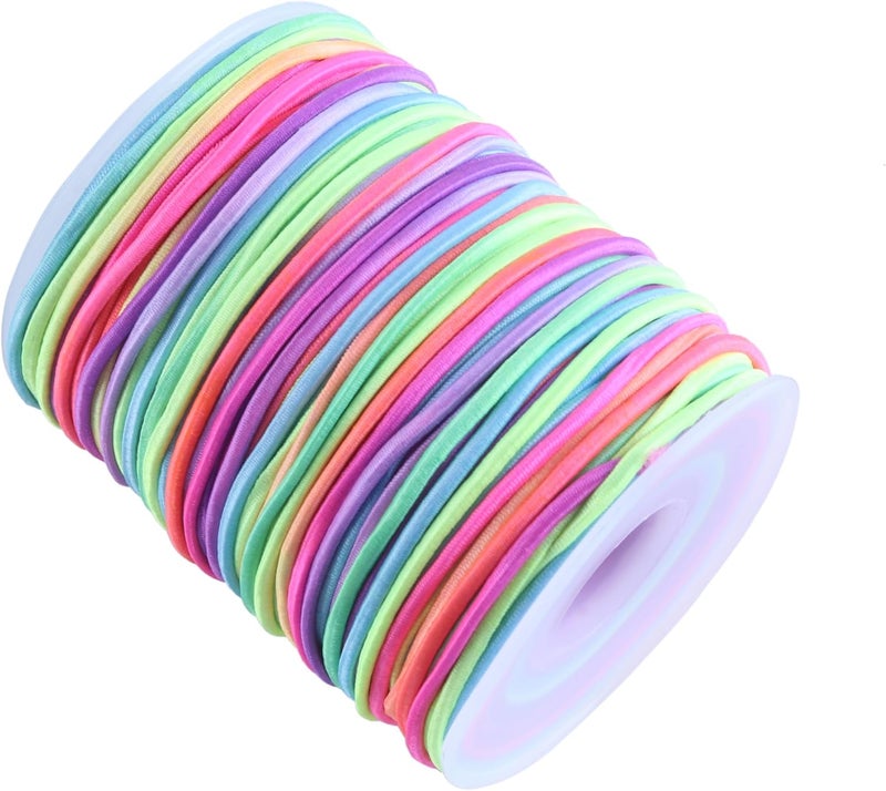KONMAY 2.0mm Stretchy Bracelet String, 50 Yards Durable Rainbow Elastic Cord for Jewelry Making, Beading, Necklaces, DIY Crafts, and Sewing Projects - Image 3