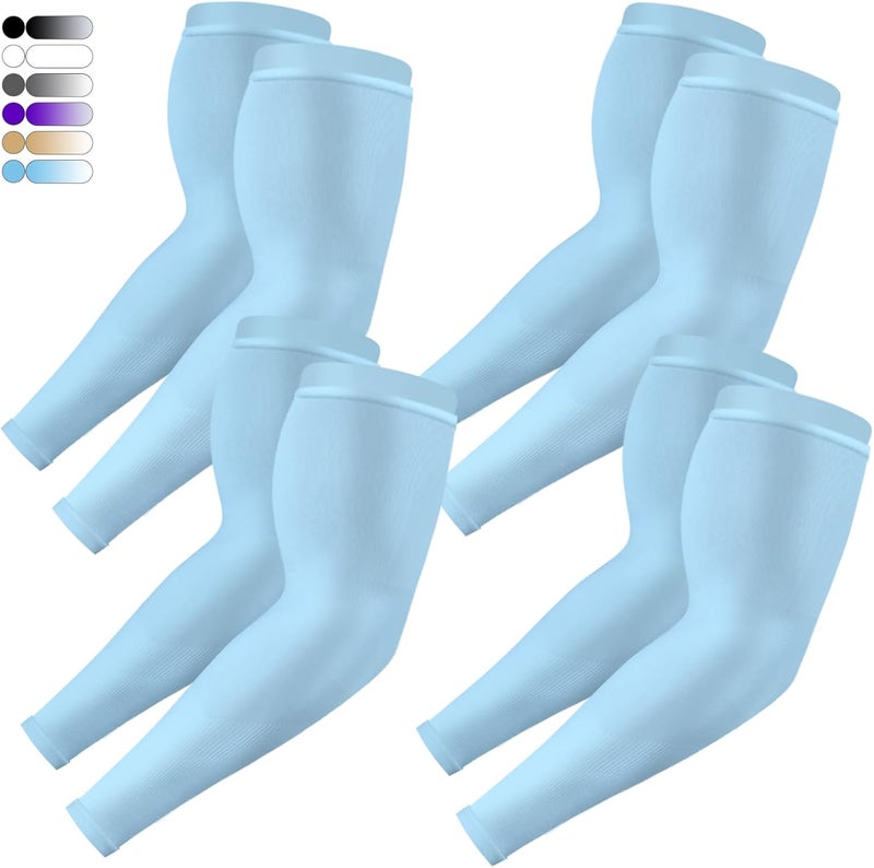 Feeke 4-Pairs Arm Sleeves for Men and Women - Tattoo Cover Up - Cooling Sports Sleeve for Basketball Golf Football - Image 1