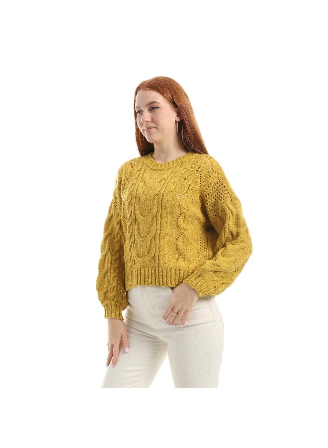 Coctail 17423-Pullover-mustard yellow - Image 1