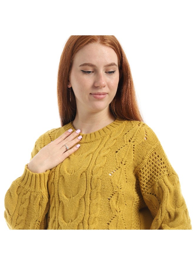 Coctail 17423-Pullover-mustard yellow - Image 4