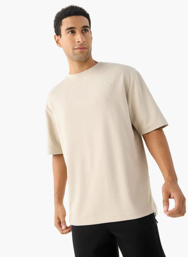 Kappa Logo Embroidered Crew Neck T-shirt with Short Sleeves