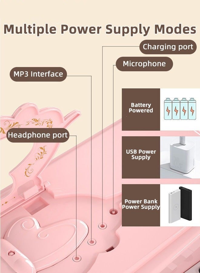 DURKU 37-Key Multifunctional Piano with Microphone, LED Function, Complete Keyboard Toy Set, Including Chair and Music Stand, 28 Music Sheets Included, Great Musical Toy for Kids and Beginners, Requires 4 - Image 4