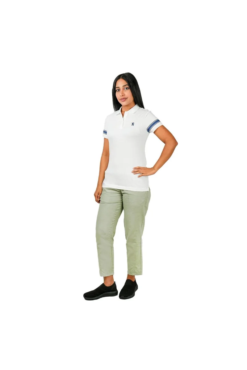 GIORDANO Women's White Polo Shirt for Everyday Wear