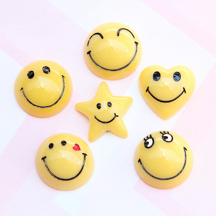 Medium Yellow Smiley Face Accessories Diy Phone Shell Decoration Accessories Refrigerator Sticker Material Medium - Image 2