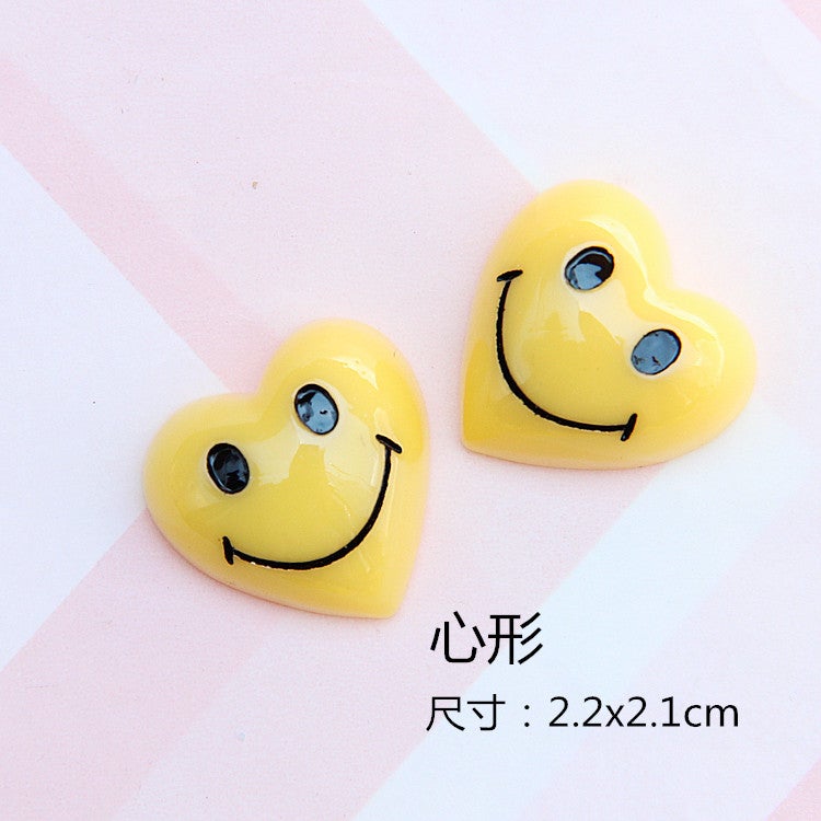 Medium Yellow Smiley Face Accessories Diy Phone Shell Decoration Accessories Refrigerator Sticker Material Medium - Image 1