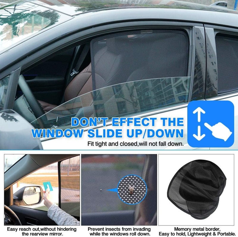 Powerty Compatible with Window Shade Toyota RAV4 2019 2020 2021 2022 2023 Magnet Custom Side Window Sunshades UV Rays Protection 6PCS - Image 4