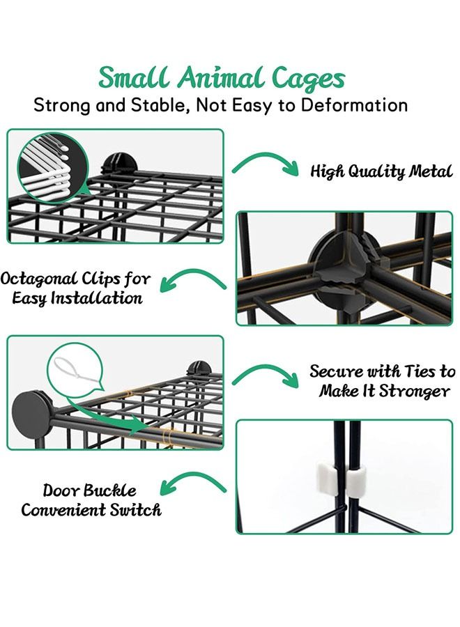 Small/Medium Dogs Playpen Small Animal Cage DIY Wire Portable Yard Fence for Indoor Outdoor Use Portable Metal Wire Yard Fence for Bunny Turtle Hamster - Image 2