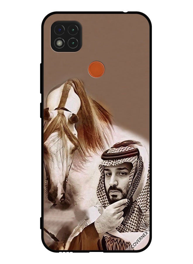 Covernex Protective Case Cover For Xiaomi Redmi 10A Mohammad Bin Salman In Front Of Horse - Image 1