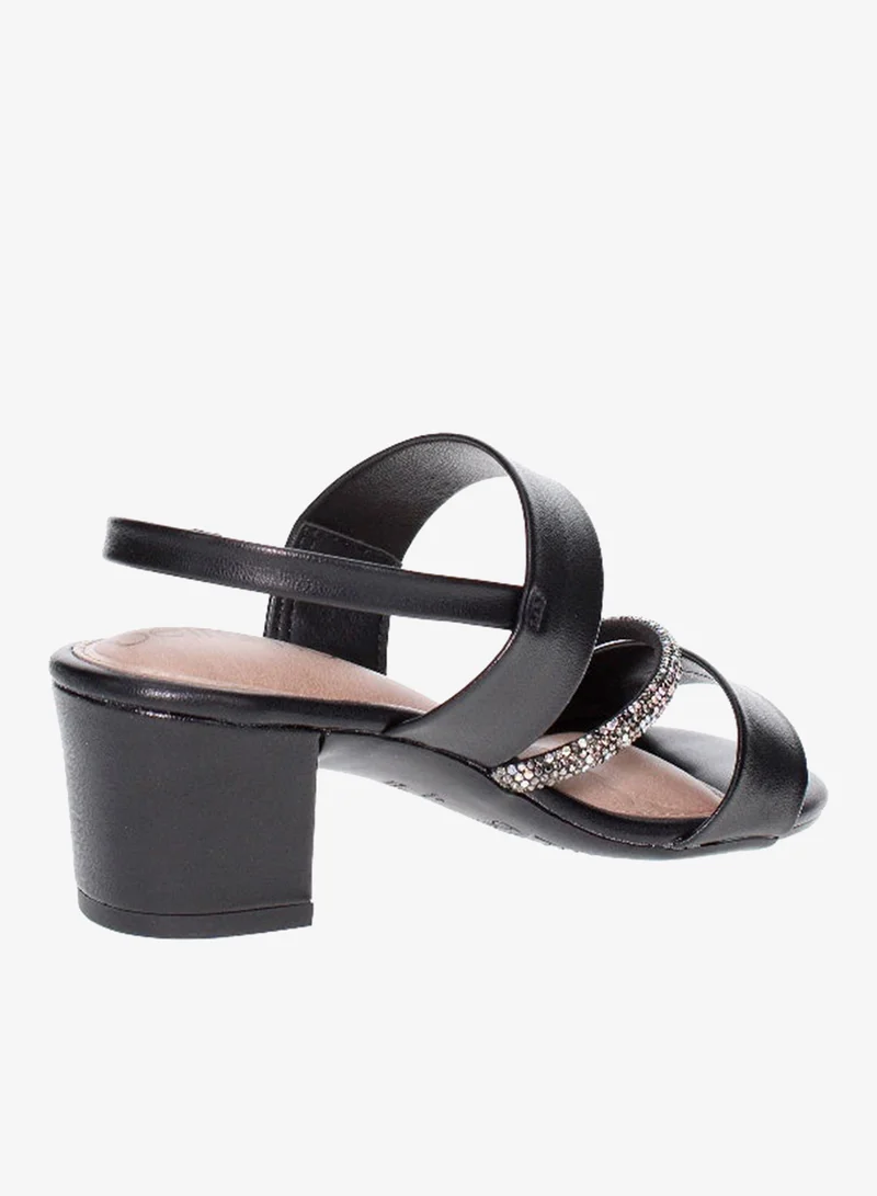 Beira Rio Black Heels Sandal for Women – Stylish Ladies Heel Sandals & Sling Back Heels for Girls for Women | Best Price UAE