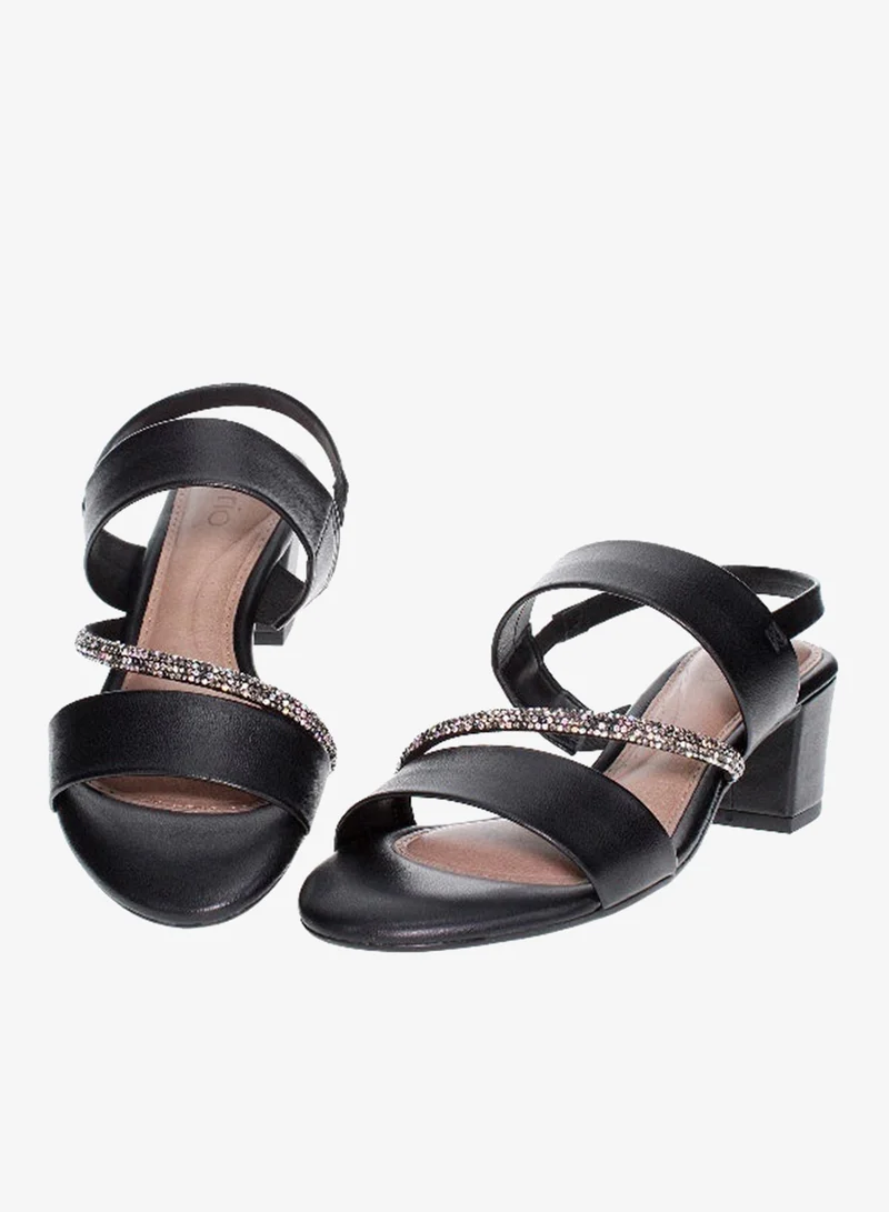 Beira Rio Black Heels Sandal for Women – Stylish Ladies Heel Sandals & Sling Back Heels for Girls for Women | Best Price UAE