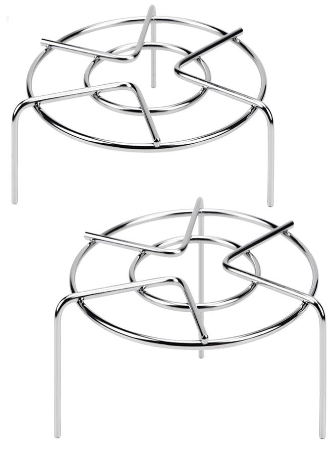ZOLYPY Steamer Rack for Instant Pot – Stainless Steel Pressure Cooker Trivet 2 Pack, Steaming Rack with Legs for 6Qt & 8Qt Instant Pot Accessories, Food Steamer Stand for Vegetables, Eggs, Seafood, Cooling Rack Combo ( Samll and Big) - Image 1
