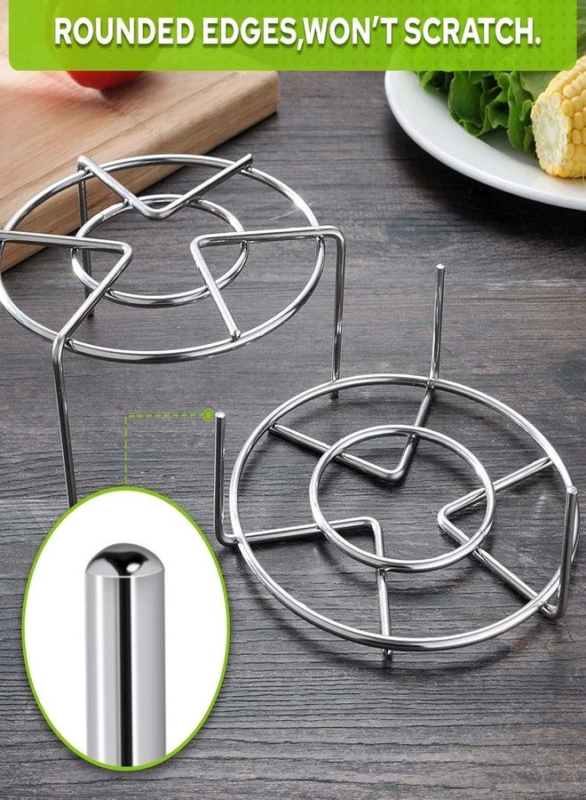 ZOLYPY Steamer Rack for Instant Pot – Stainless Steel Pressure Cooker Trivet 2 Pack, Steaming Rack with Legs for 6Qt & 8Qt Instant Pot Accessories, Food Steamer Stand for Vegetables, Eggs, Seafood, Cooling Rack Combo ( Samll and Big) - Image 4