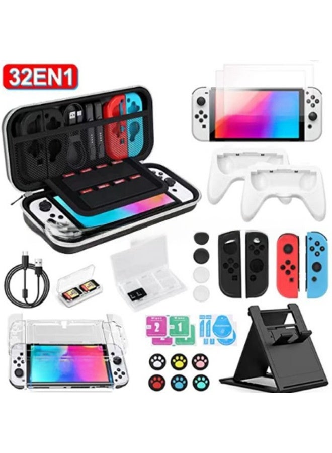 Nintendo Switch Game Console Protective Case Stand Card Box Controller Storage Bag Large Set Digital Computer/game Console Shell-Model:switch Oled Suit 24  - Image 2