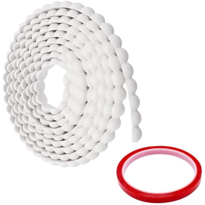 PEEL AND STICK FLEXIBLE MOLDING TRIM, 10FT/15MM DECORATIVE BEADED WALL TRIM, DIY CRAFT MOLDING FOR BATHROOM MIRROR FRAME CABINET BORDER DOOR WINDOW EDGE(WHITE) - Image 1