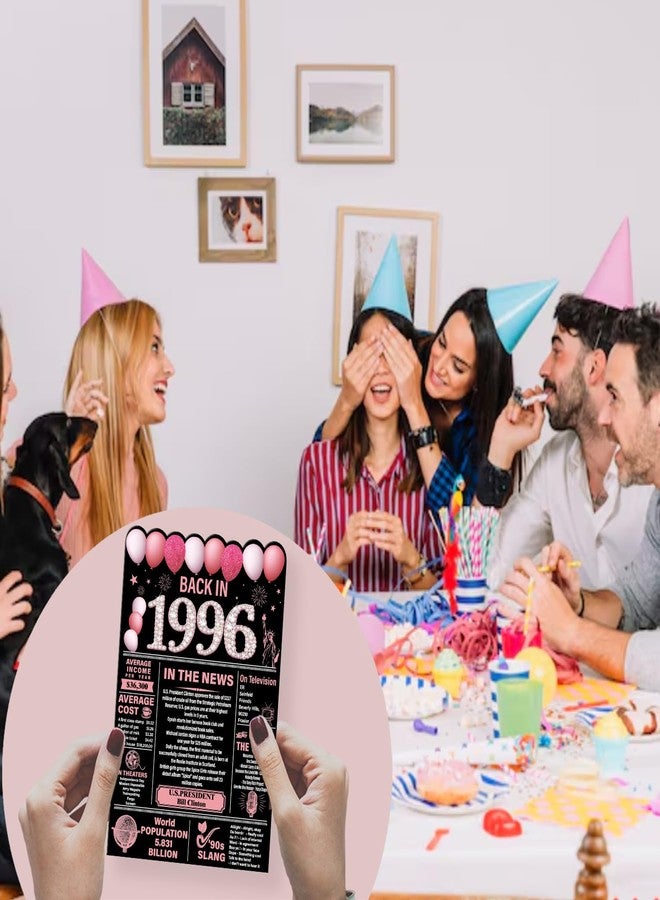 Nurawo دعوات لحفلة عيد ميلاد نوراوو الثلاثين للنساء، دعوات عيد ميلاد الثلاثين، دعوات مستوحاة من عام ١٩٩٦، ٢٠ دعوة لحفلة باللونين الوردي والأسود مع أظرف، قابلة للتعبئة. - Image 5