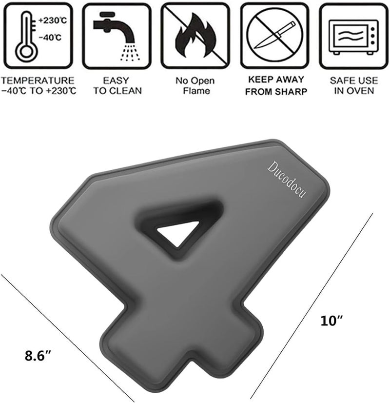 Ducodocu 3D Silicone Cake Pans Large Number Cake Mould Novelty Cake Tins DIY Baking Mold for Birthday Wedding Anniversary 10 inch Number of 4 - Image 3