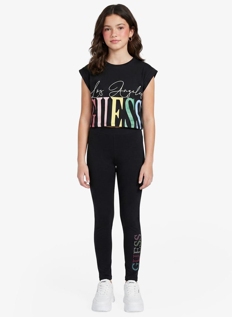 GUESS Youth Logo Leggings - Image 4