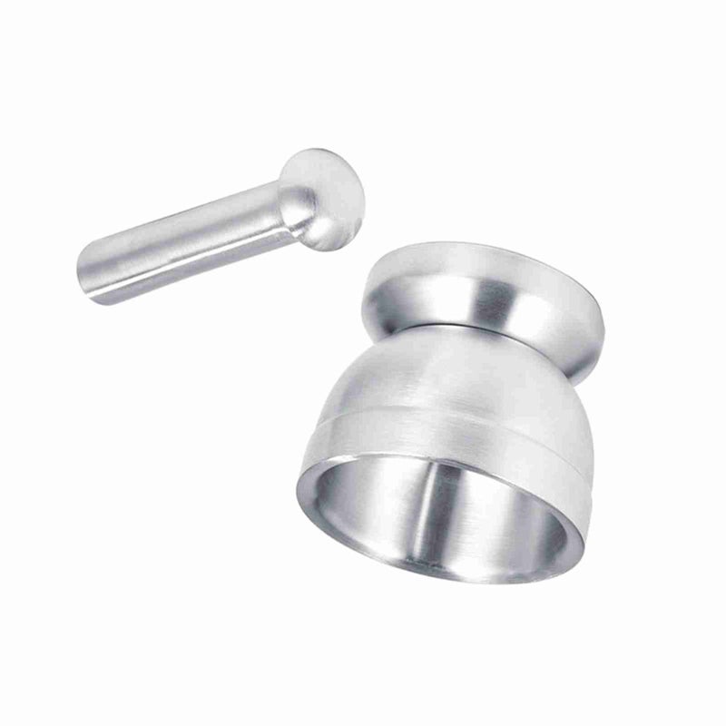 Mortar and Pestle: Stainless Steel Grinding Bowl - Effortless Crushing Stable Thickened Base Ergonomic Pestle for Home Kitchen Seasoning Grinding - Image 2