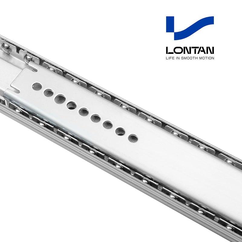 Lontan 2 Pcs Center Mount Drawer Slides Bottom Mount For Cabinet And Dresser 12 Inch Heavy Duty Drawer Rails 8"" Extension Glide Track - Image 3