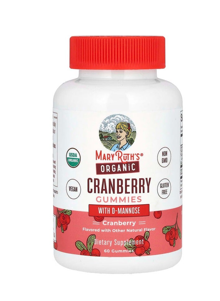 MaryRuth's Organic Cranberry Gummies with D-Mannose 60 Gummies - Image 1