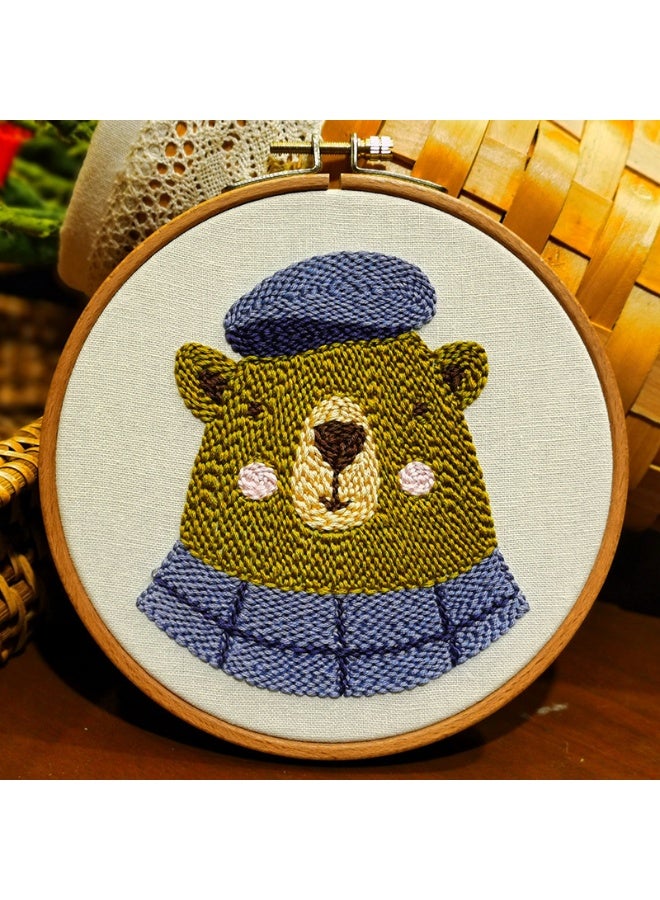 16cm Cartoon Unicorn Poke Embroidery DIY Kit - Image 1