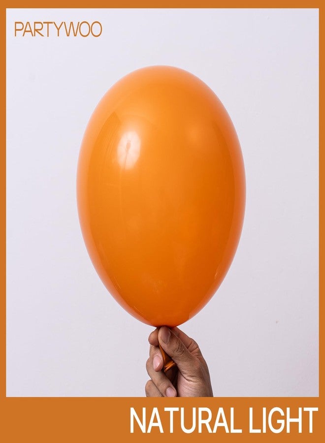 PartyWoo Burnt Orange Balloons 123pcs Different Sizes of 18 12 10 5 Inch Terracotta Rust Fall Color Autumn Boho Balloon Arch Kit Garland for Thanksgiving Halloween Fall Party Decorations Orange-F53 - Image 2