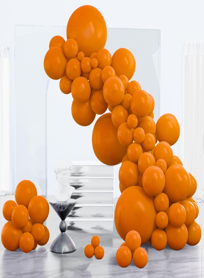 PartyWoo Burnt Orange Balloons 123pcs Different Sizes of 18 12 10 5 Inch Terracotta Rust Fall Color Autumn Boho Balloon Arch Kit Garland for Thanksgiving Halloween Fall Party Decorations Orange-F53 - Image 1