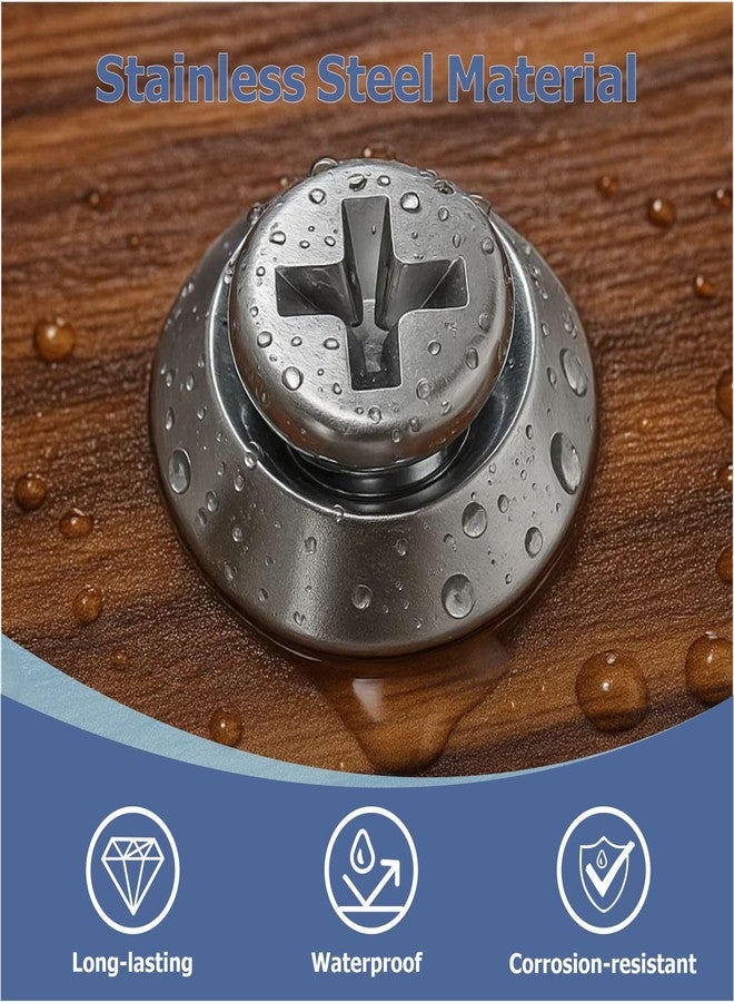 asdmm 200 Pcs #8 Countersunk Finish Washers, 304 Stainless Steel Finishing Cup Washers, Decorative Screw Cup Washers for Marine Hardware, Boat Deck Accessories, Silver - Image 3
