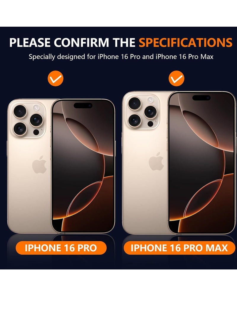 ELTRAZONE Camera Lens Protector for iPhone 16 Pro/16 Pro Max – HD Tempered Glass with Aluminum Ring (Desert Titanium) - Image 2