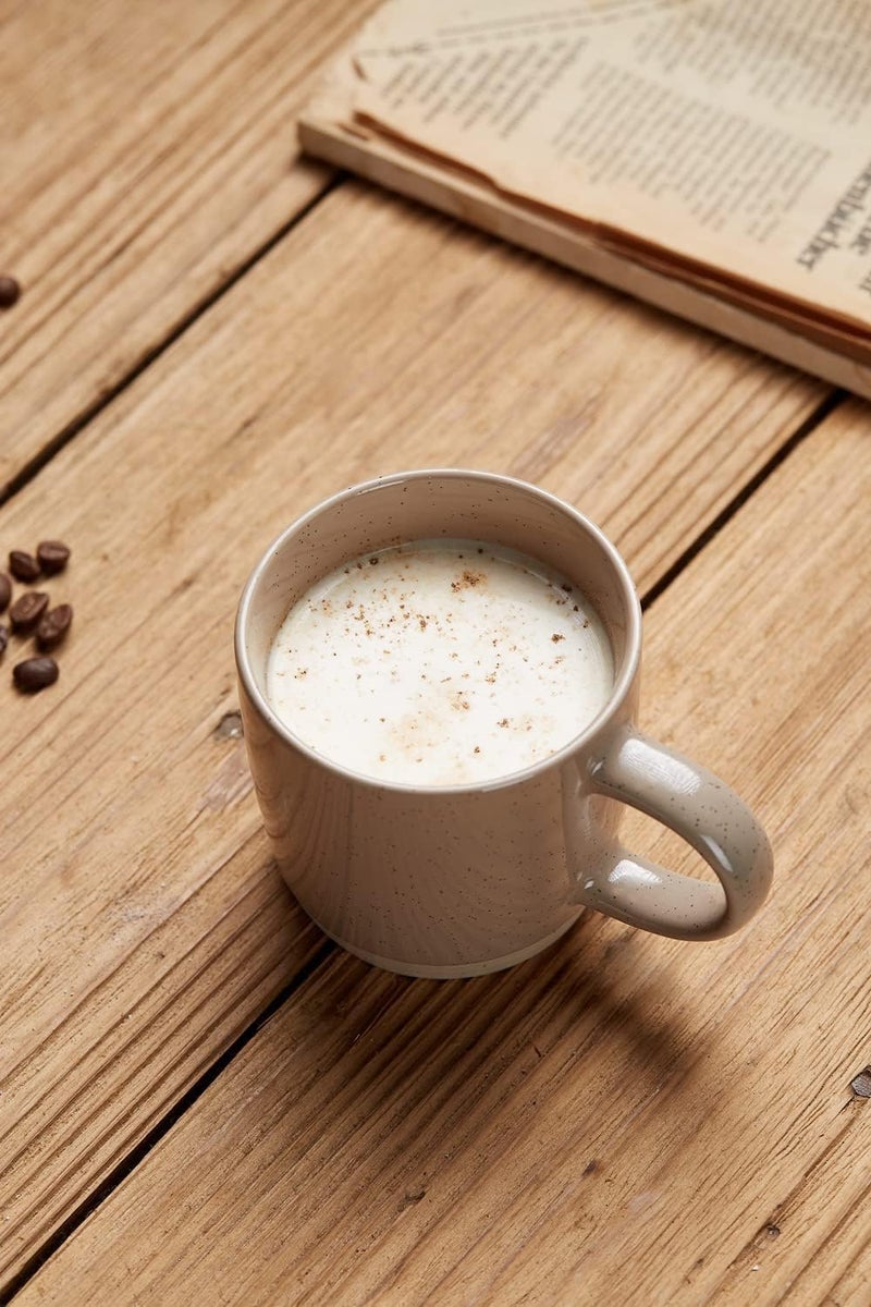 Famiware مجموعة أكواب القهوة من فامي وير لـ 6 أكواب سعة 12 أونصة مع مقبض للقهوة والشاي والكاكاو والحليب سلسلة مجرة الحليب بني القرفة - Image 4