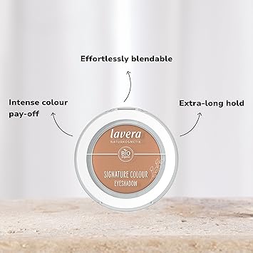 lavera Signature Colour Eyeshadow Soft Sienna 04 intensive colour release extra long hold easy to blend vegan natural cosmetics 2g - Image 3