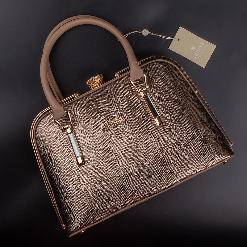 Armine Gold Shiny Women's Classic Handbag  - Image 3