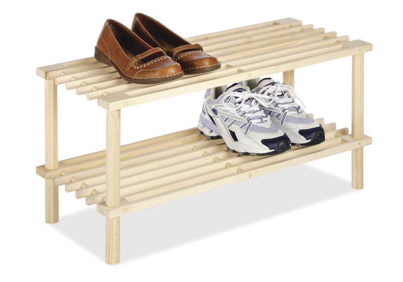 Whitmor 2 Tier Wood Household Shelves 60263562 - Image 3