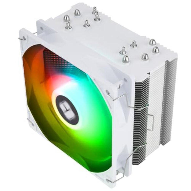 مبرد هواء وحدة المعالجة المركزية Burst Assassin 120 SE ARGB White CPU، 6 أنابيب حرارية، TL-C12CW-S PWM مبرد وحدة المعالجة المركزية بمروحة هادئة مع سرعة 1550 دورة في الدقيقة، لـ AM4/AM5، Intel LGA1851/1700/1150/1151/1200، تبريد الكمبيوتر ARGB - Image 1