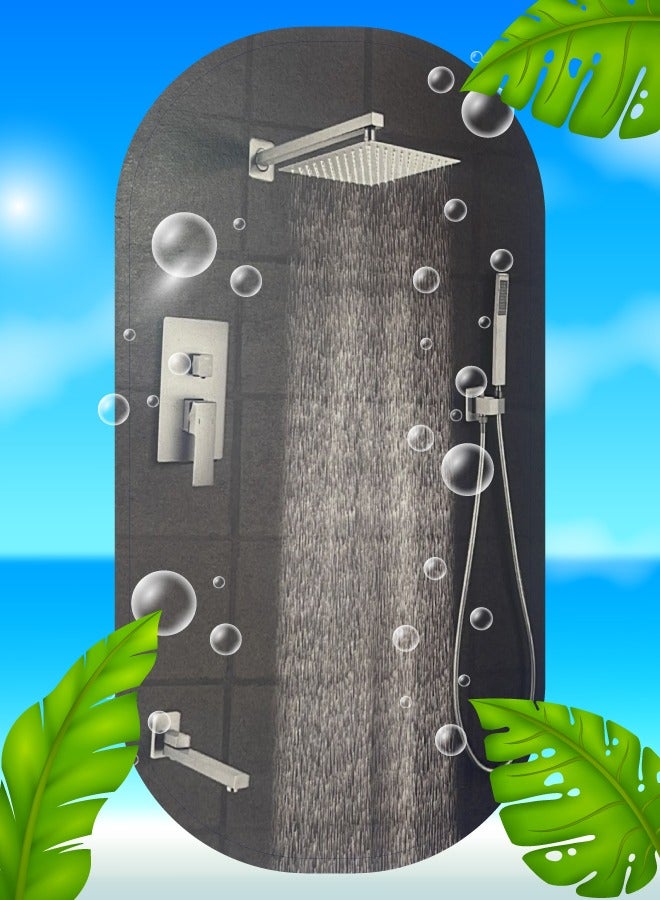 B Bagno Concealed shower mixer by Bagno, silver 9063-1CR - Image 1