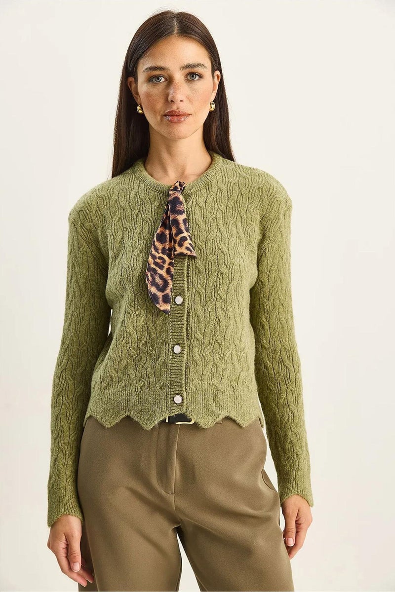 Bianco Lucci LUCCI Textured Knitwear Cardigan - Image 2