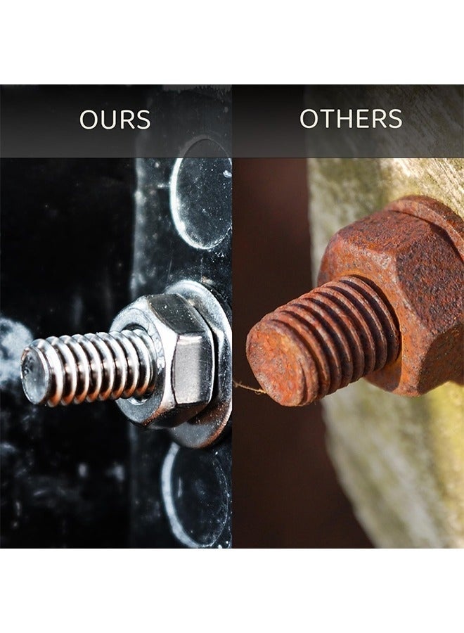 Bolt kit 1080pcs Screw Bolt and nut and Flat Washer Combination kit,Cross Slotted Flat Head Hexagon Bolt and nut Set for Connecting - Image 5