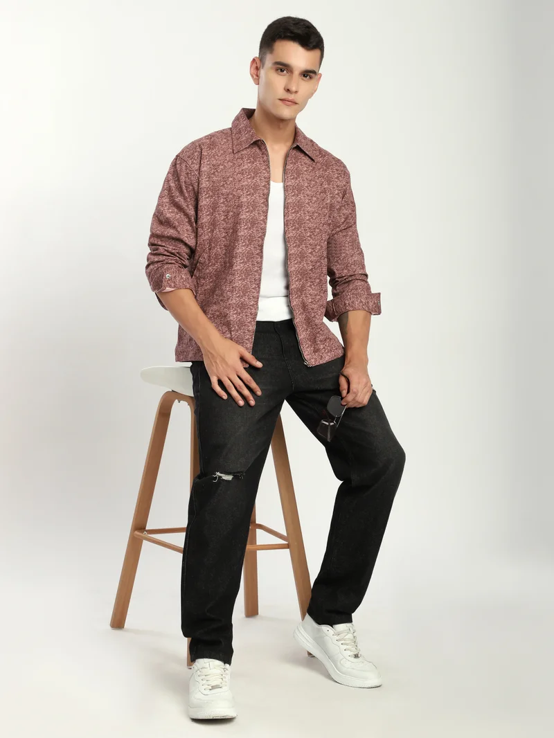 Beyoung Mauve Color Blast Shacket