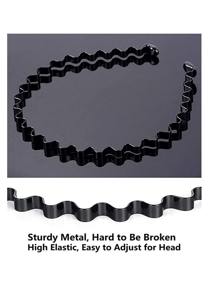 ORiTi - Metal Hair Band for Men Women Headband Black Hair Bands - Image 1