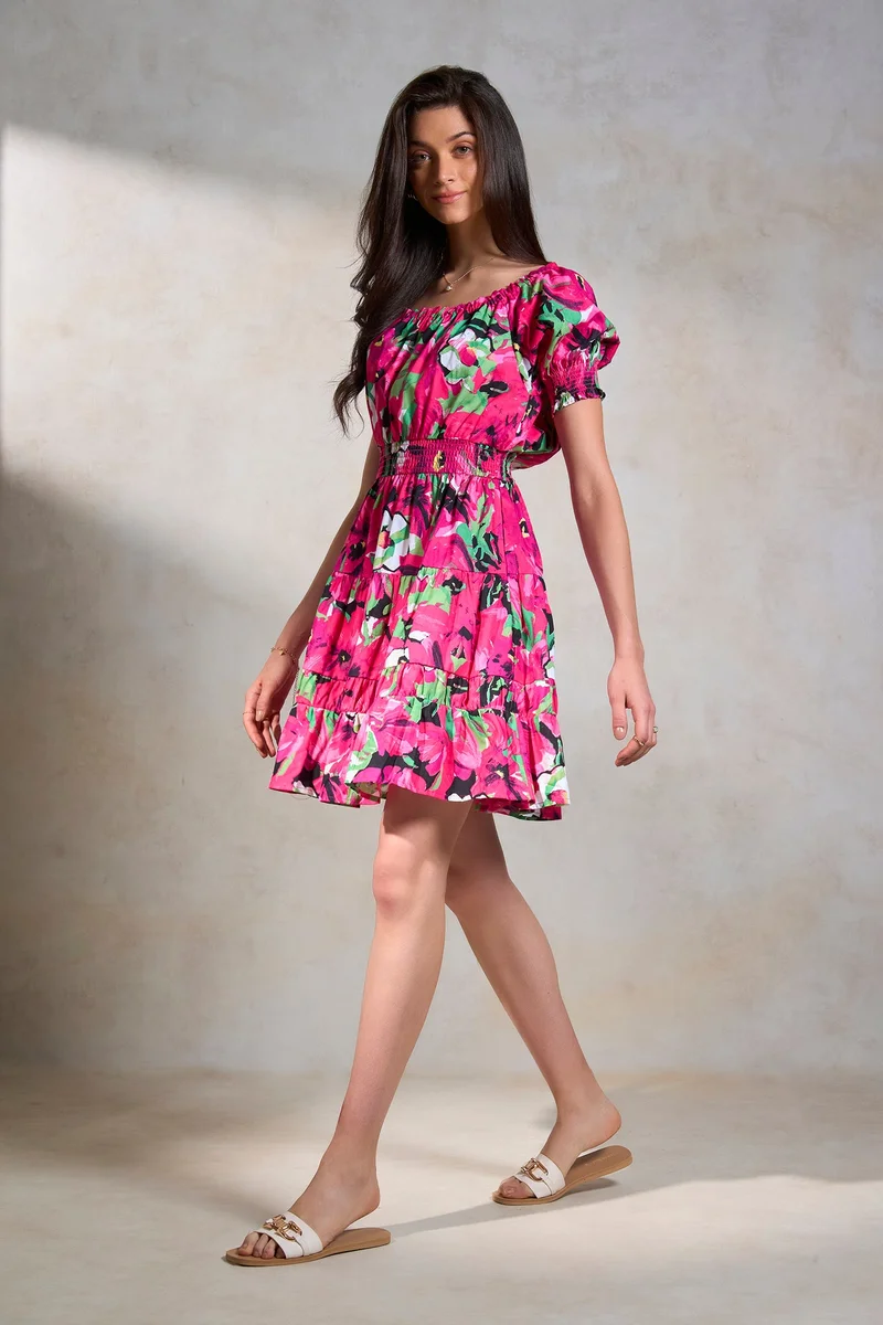 Virgio Floral Smocked Dress