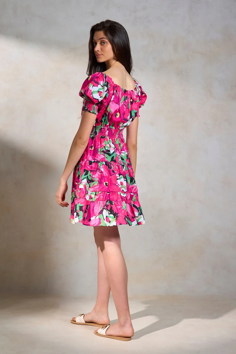 Virgio Floral Smocked Dress