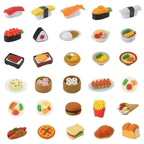 Iwako Japanese Iwako Eraser 30 Pieces of Bakery Japanese Chinese Food Erasers Assortment by Iwako - Image 1
