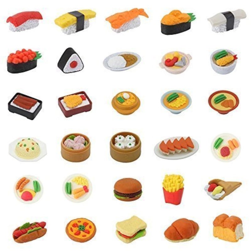 Iwako Japanese Iwako Eraser 30 Pieces of Bakery Japanese Chinese Food Erasers Assortment by Iwako - Image 3