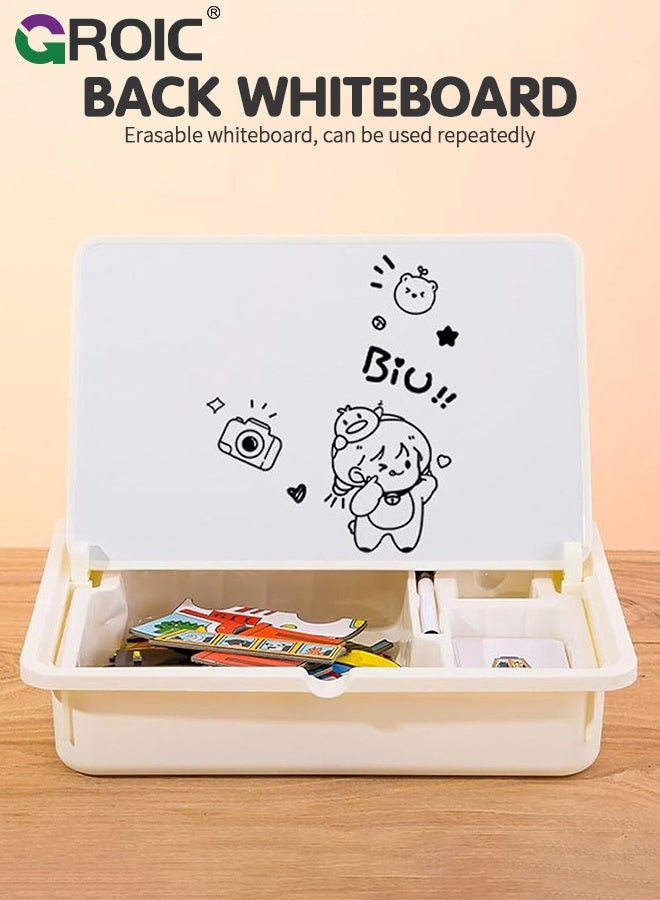 جرويك ألغاز مغناطيسية، لعبة تلبيس الوجه، لعبة سفر، لعبة تعليمية مزدوجة الجوانب لمرحلة ما قبل المدرسة، أنشطة تعليمية للأطفال الصغار في مرحلة ما قبل المدرسة، كتاب تعليمي مغناطيسي، لعبة تلبيس على الطاولة - Image 3