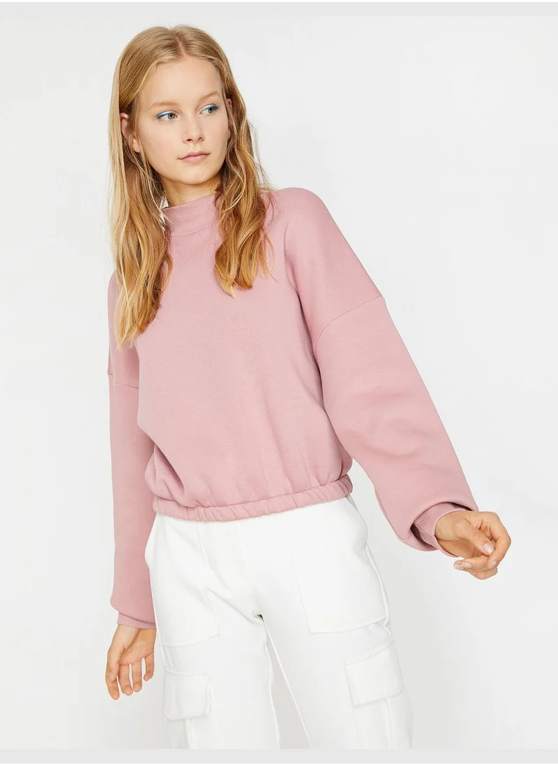 كوتون High Neck Sweatshirt