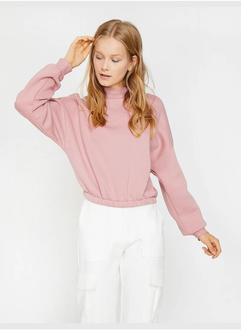 كوتون High Neck Sweatshirt